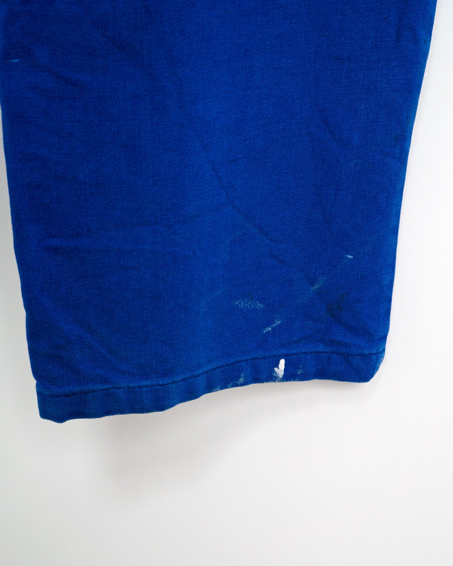 70s-80s French Cotton Twill Work Trousers with Paint Splatter