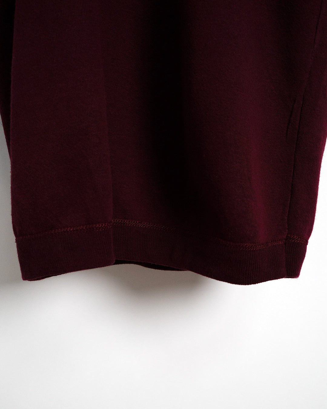 Short-sleeved Henley Neck Sweatshirt