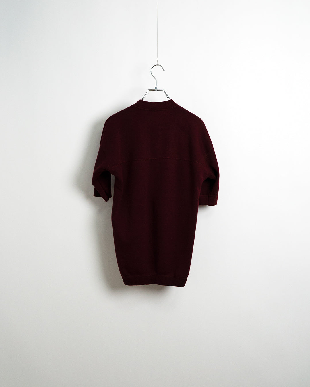 Short-sleeved Henley Neck Sweatshirt