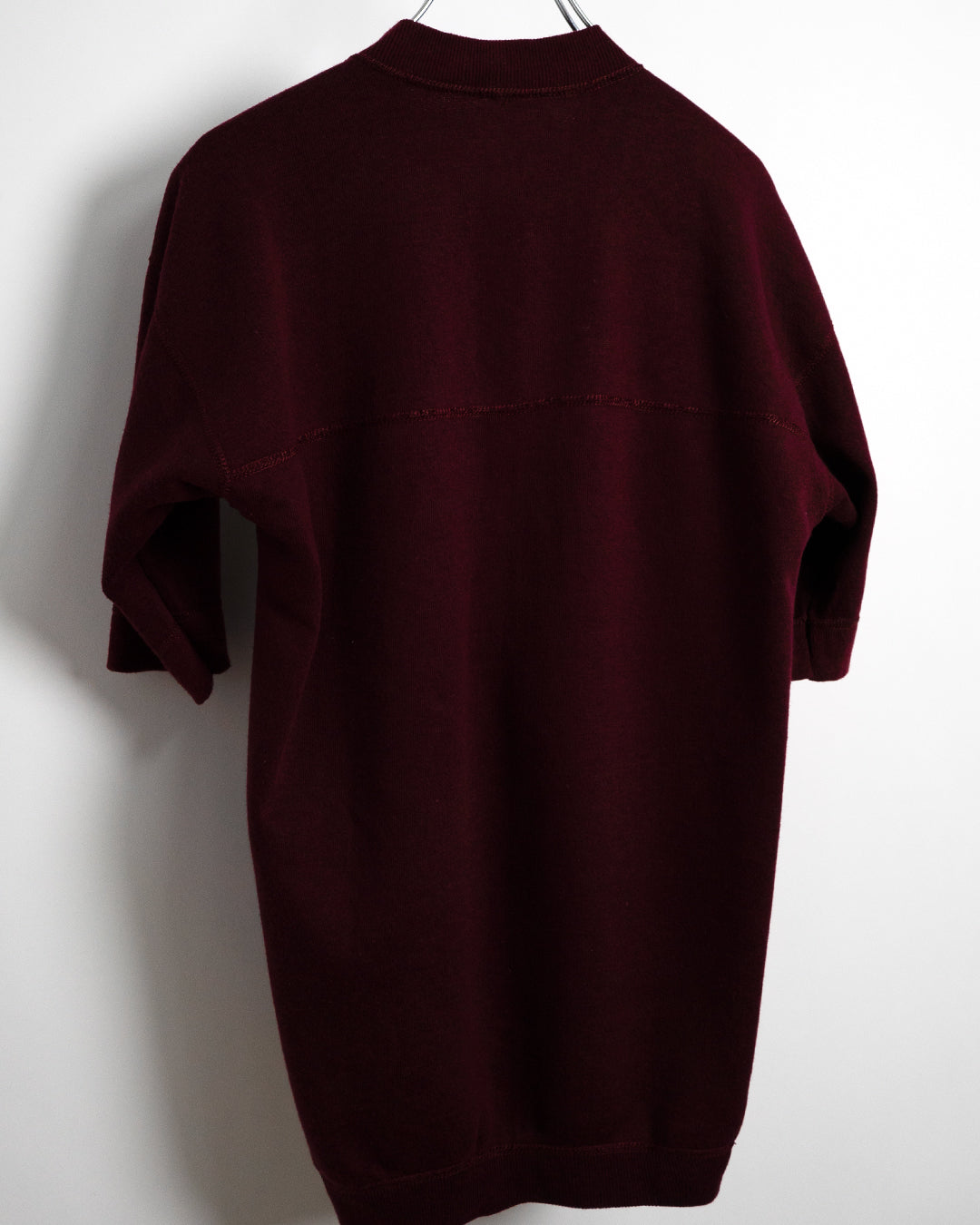 Short-sleeved Henley Neck Sweatshirt