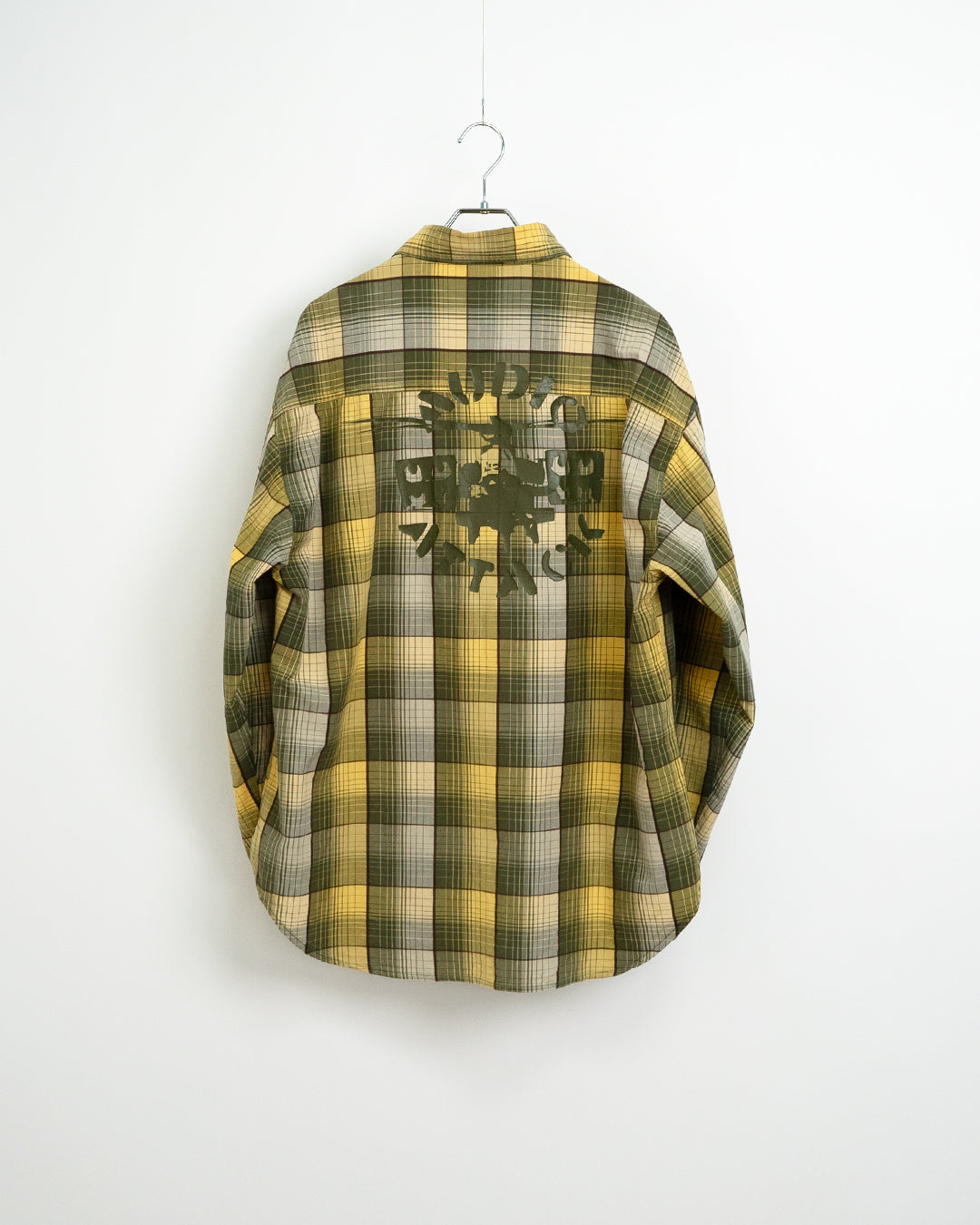 Printed on Back Plaid Shirt