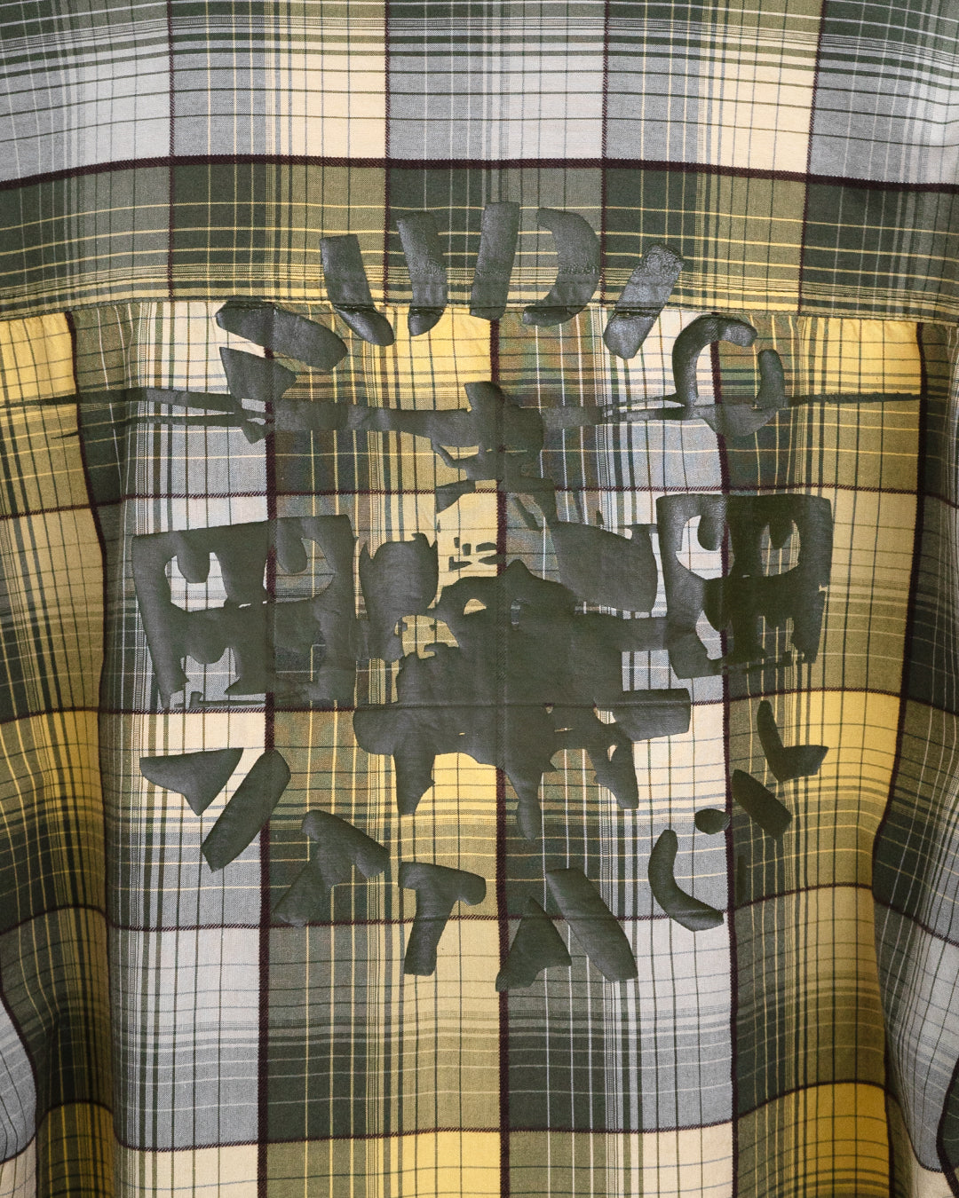 Printed on Back Plaid Shirt