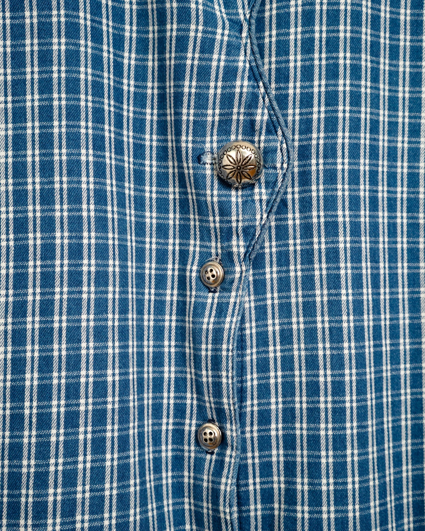 80's Sleeveless Plaid Shirt