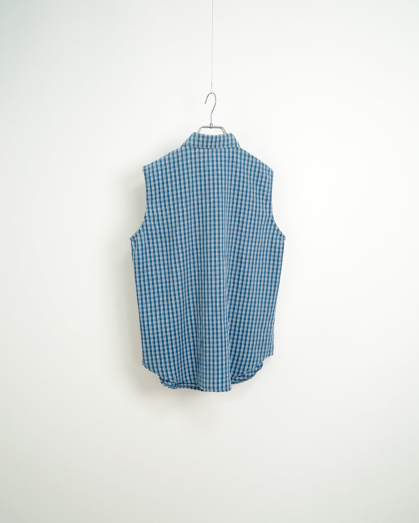 80's Sleeveless Plaid Shirt