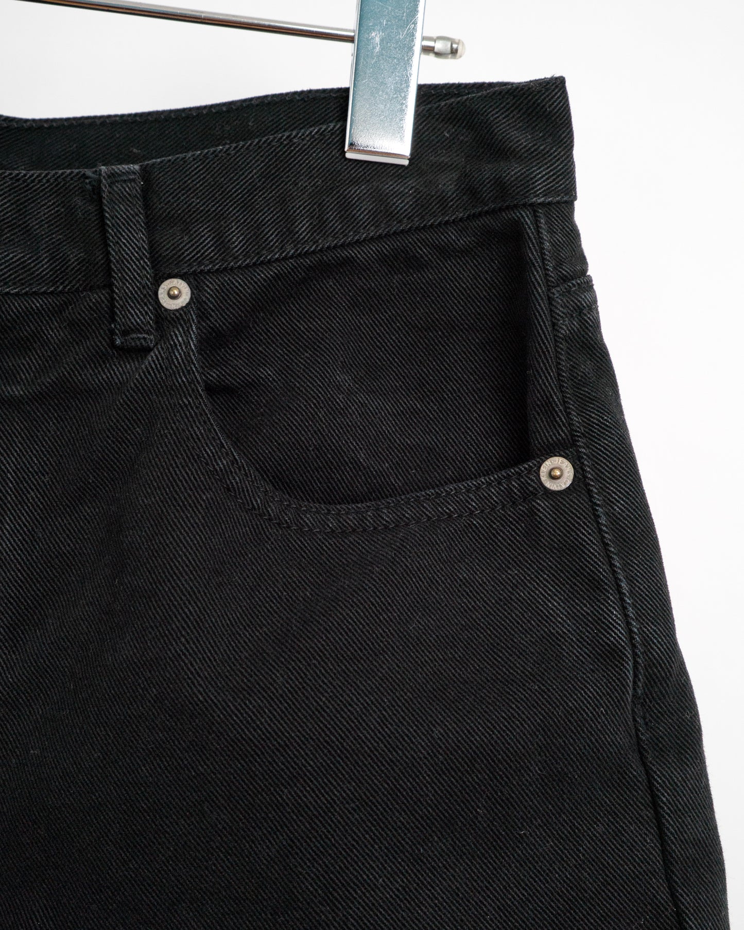 90's Black Denim Shorts