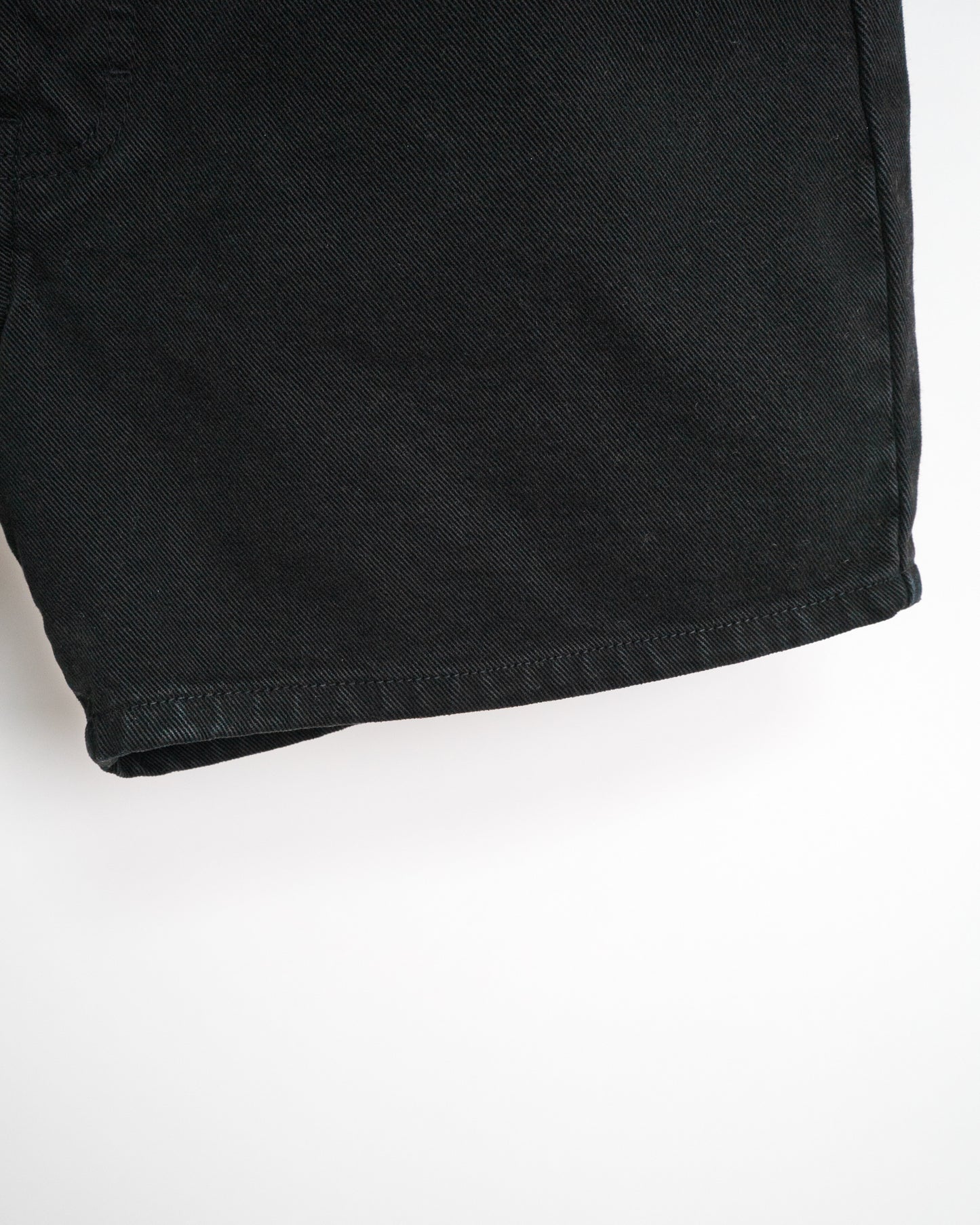 90's Black Denim Shorts