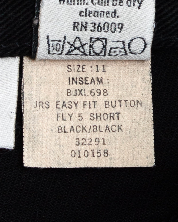 90's Black Denim Shorts
