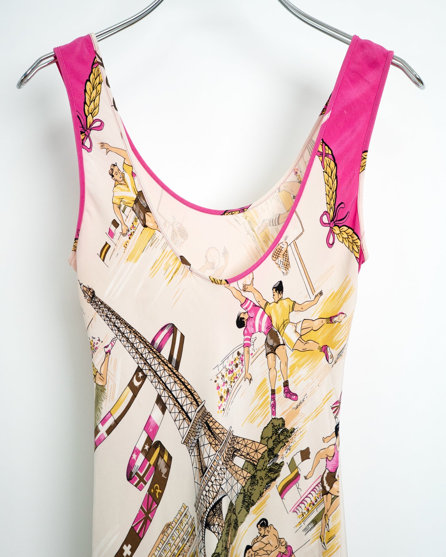 Paris Sporting Event Pattern Dress