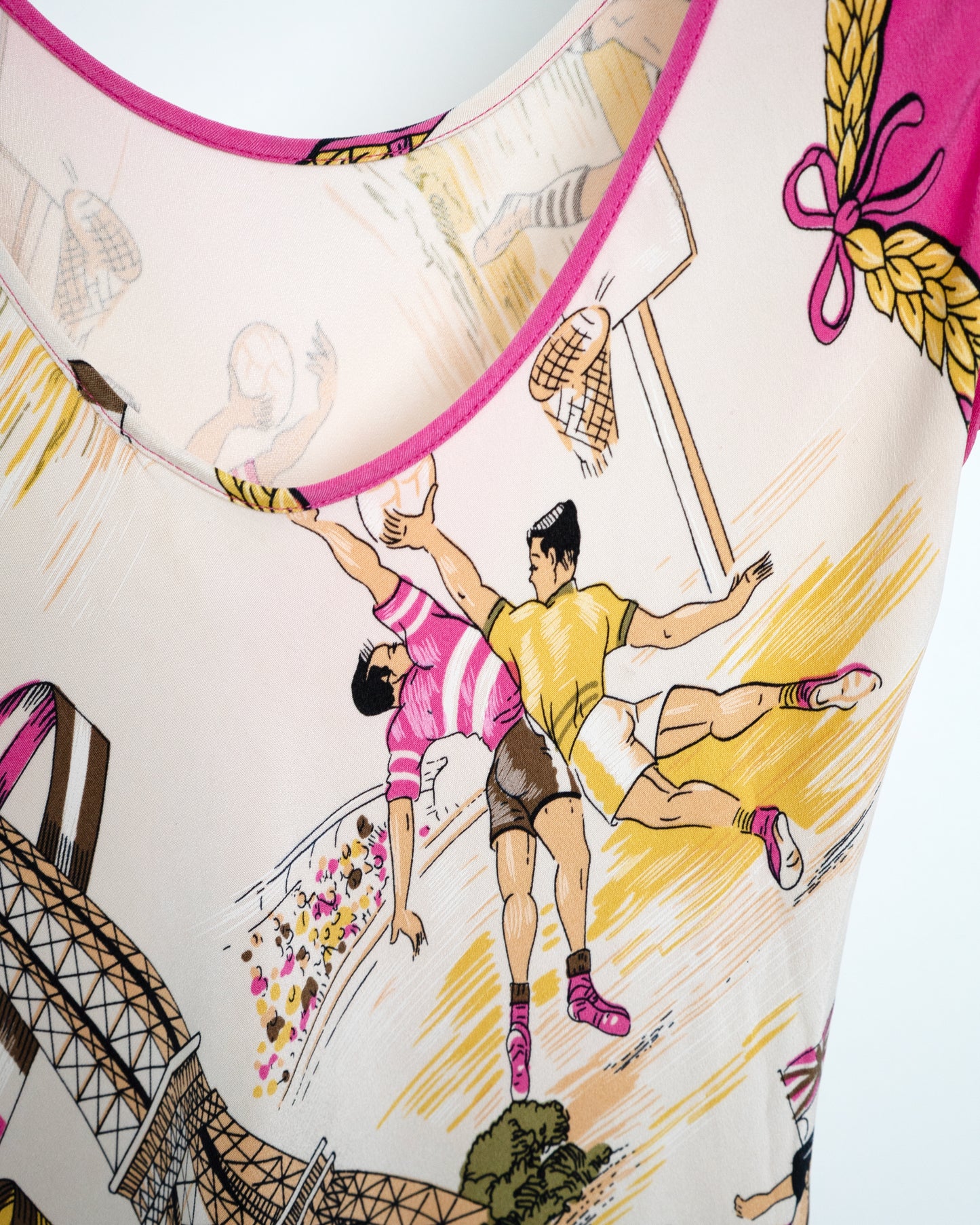 Paris Sporting Event Pattern Dress