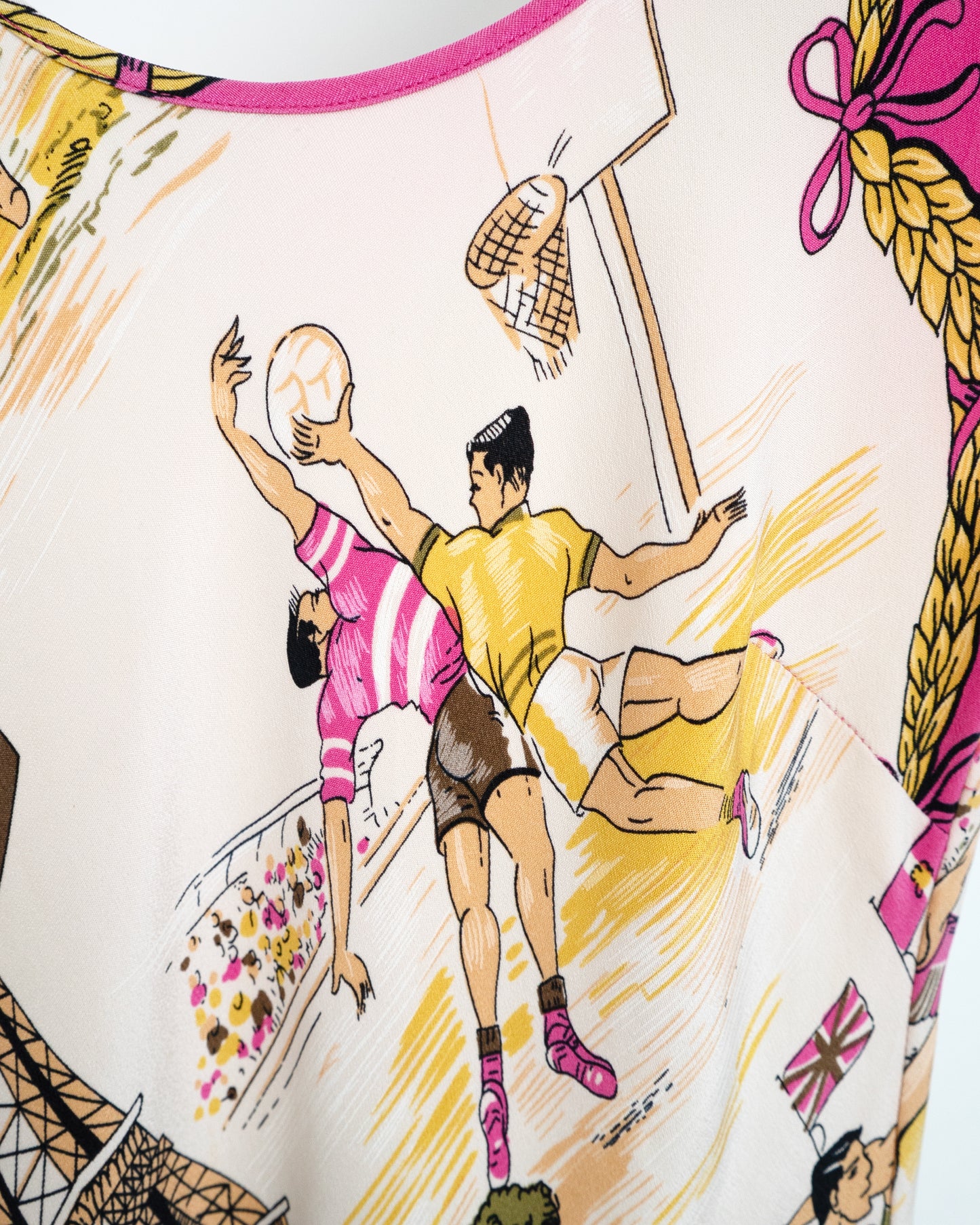 Paris Sporting Event Pattern Dress