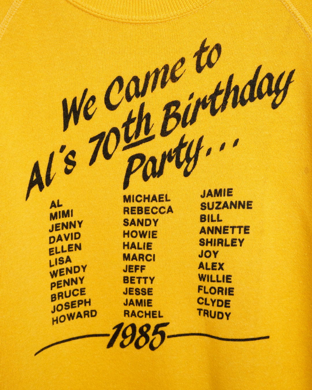 80's "Al's 70th Birthday Party" Sweatshirt