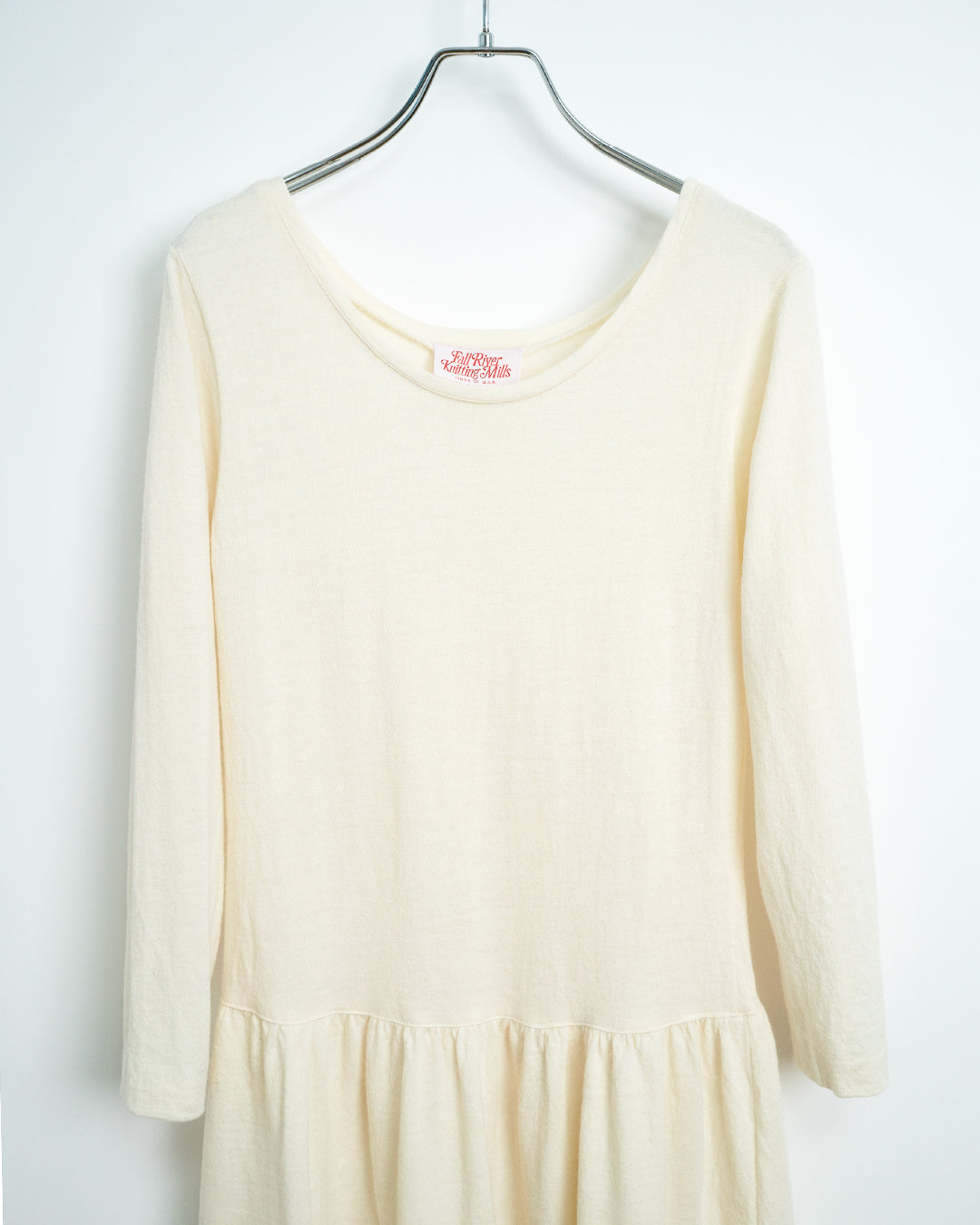 80's Long-sleeved Wool Knit Dress