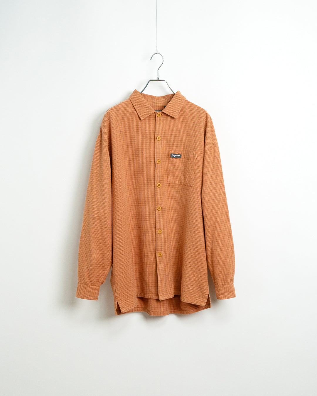 00's Orange Plaid Shirt