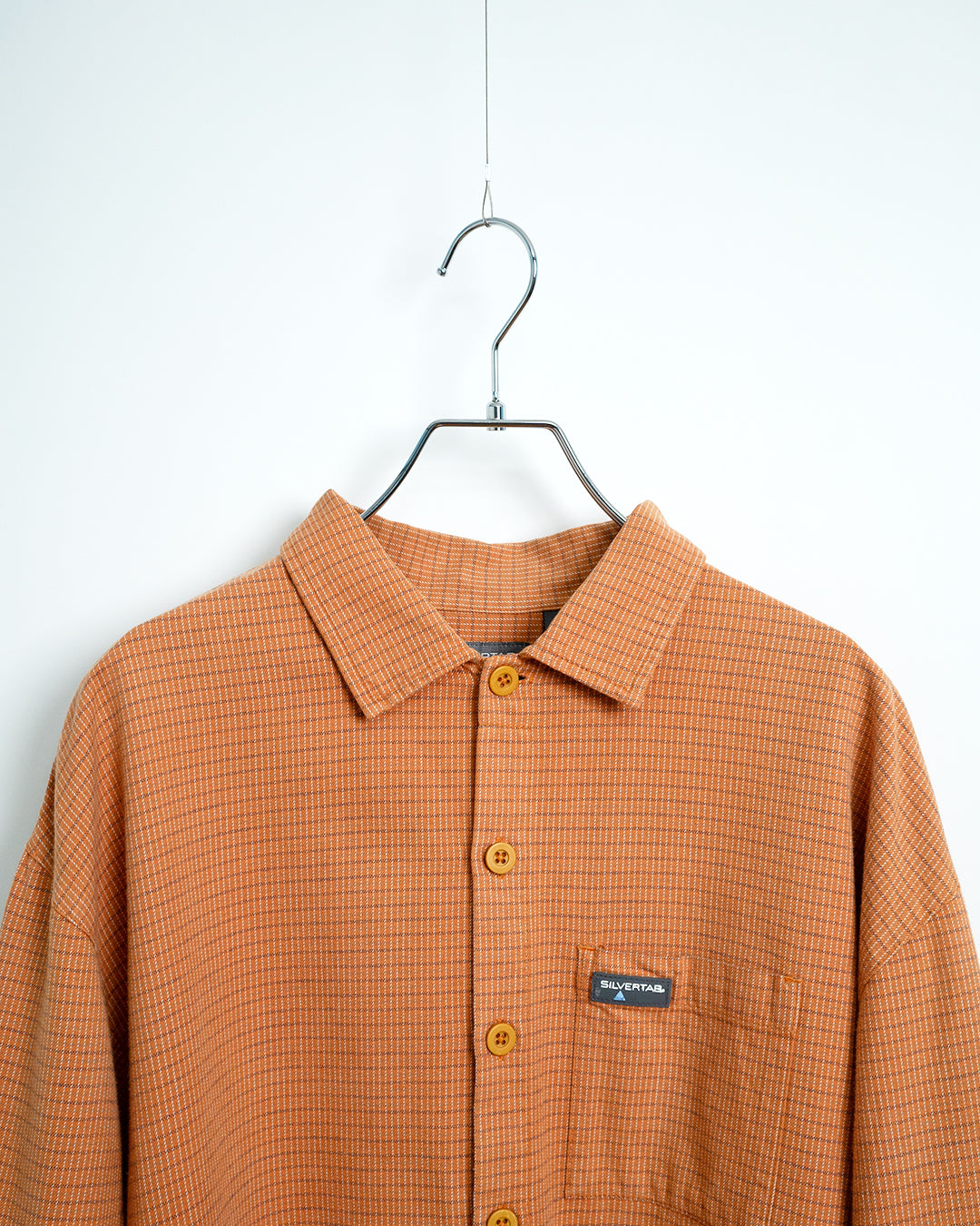 00's Orange Plaid Shirt