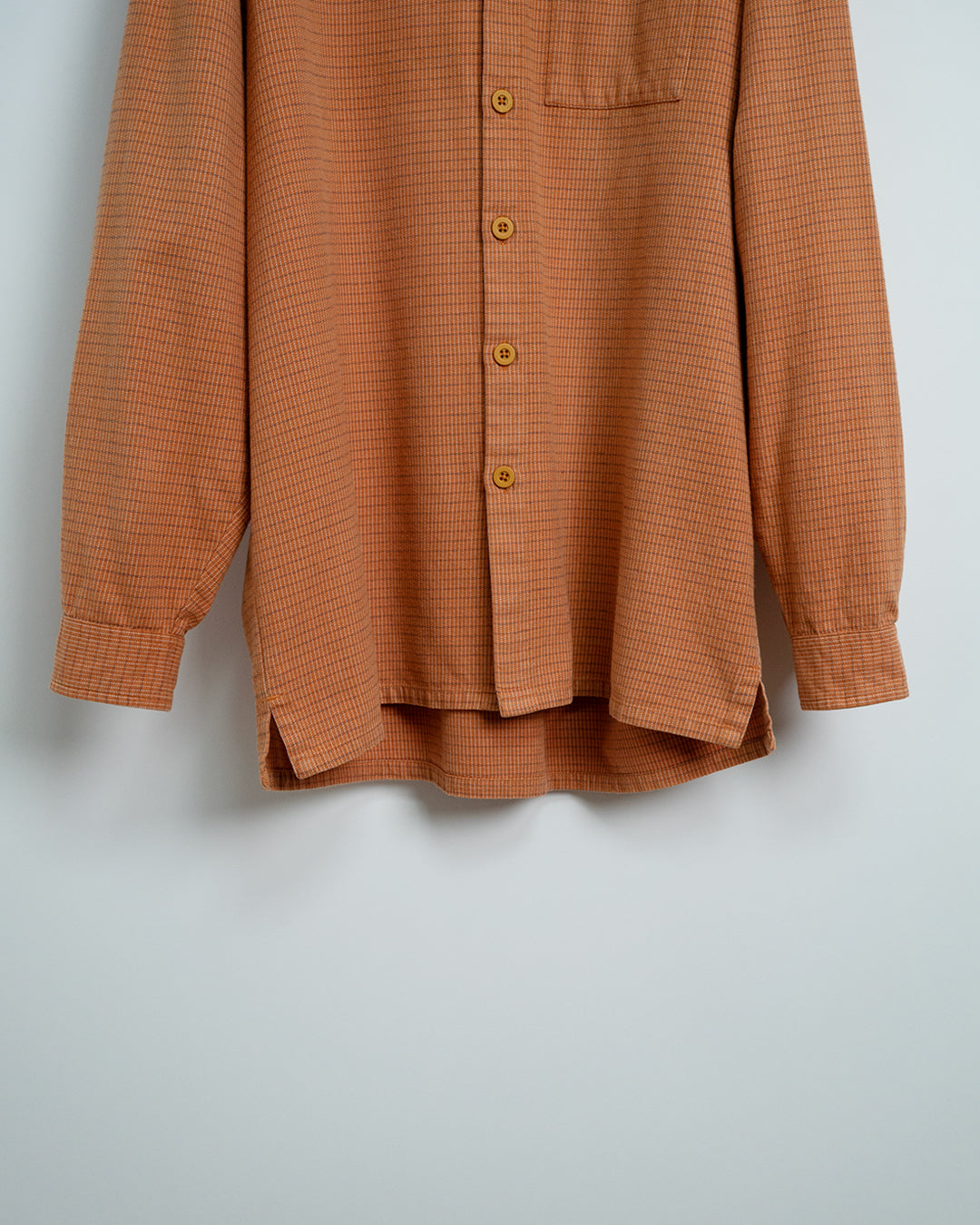 00's Orange Plaid Shirt