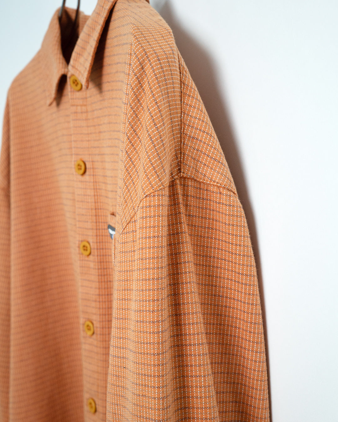 00's Orange Plaid Shirt
