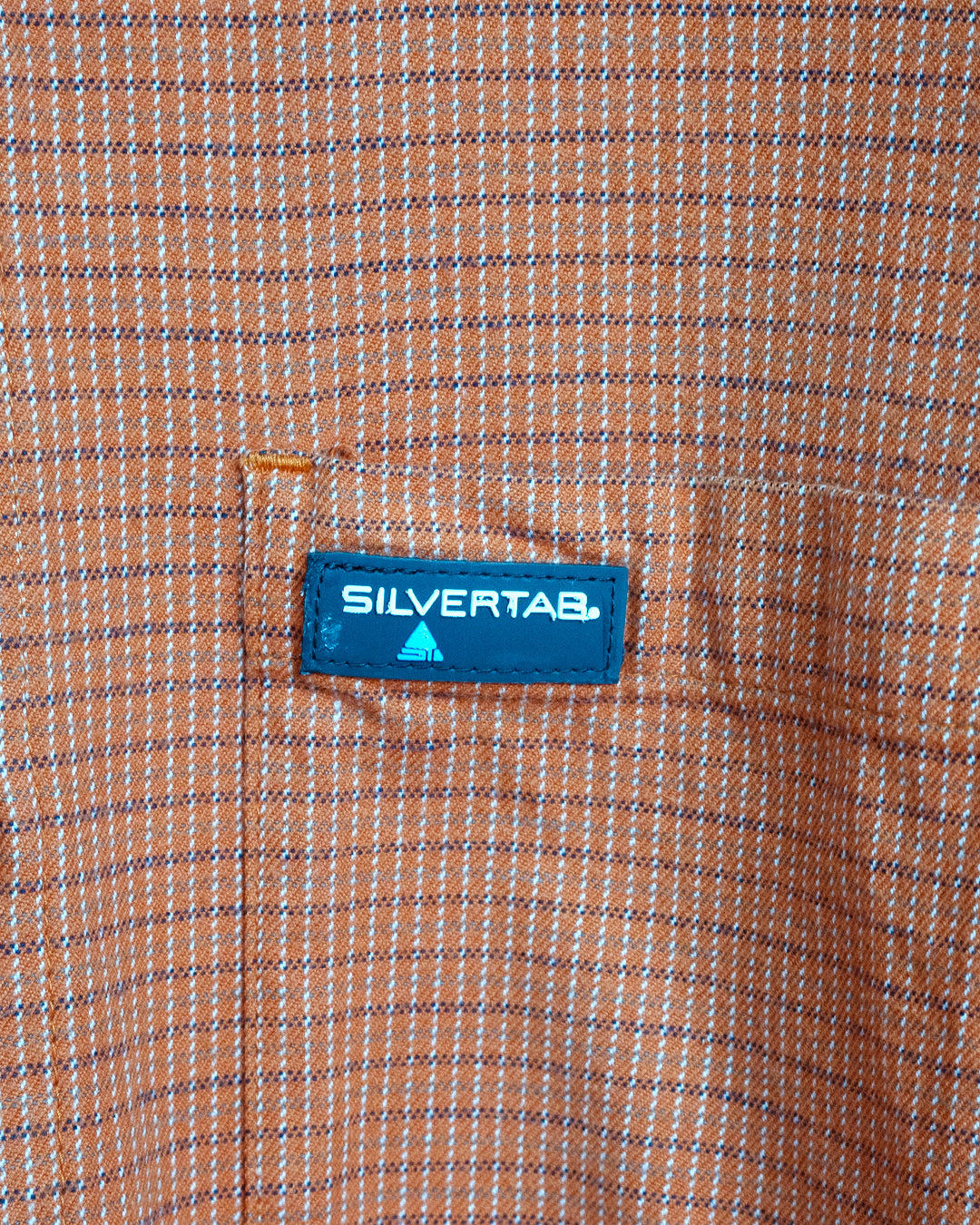 00's Orange Plaid Shirt