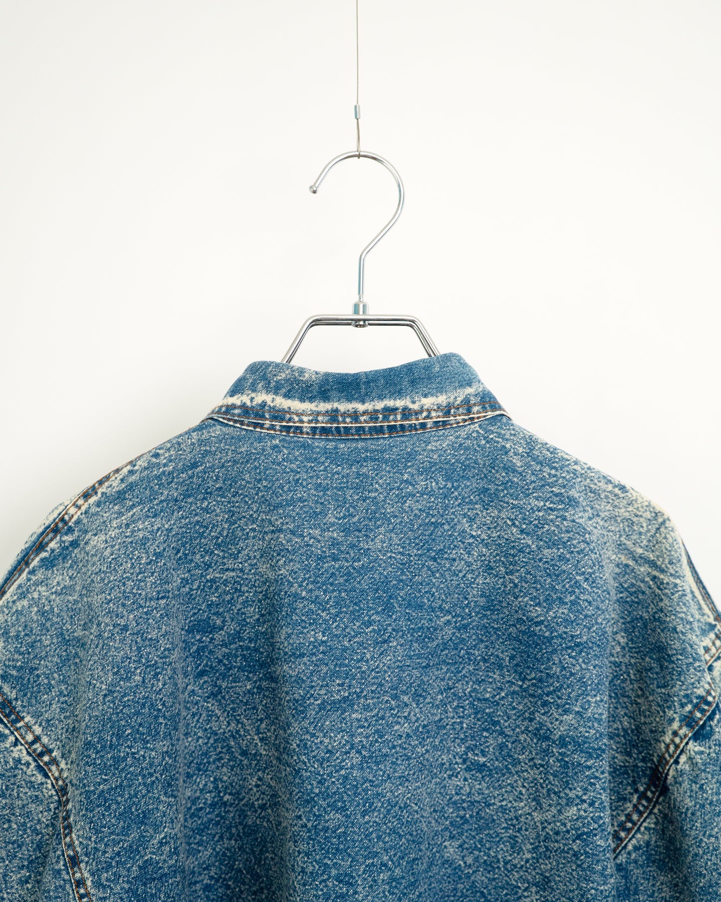 90's Denim Shirt with Bead Embroidery