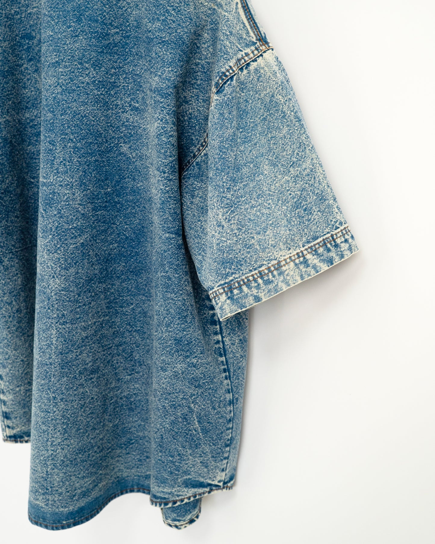 90's Denim Shirt with Bead Embroidery