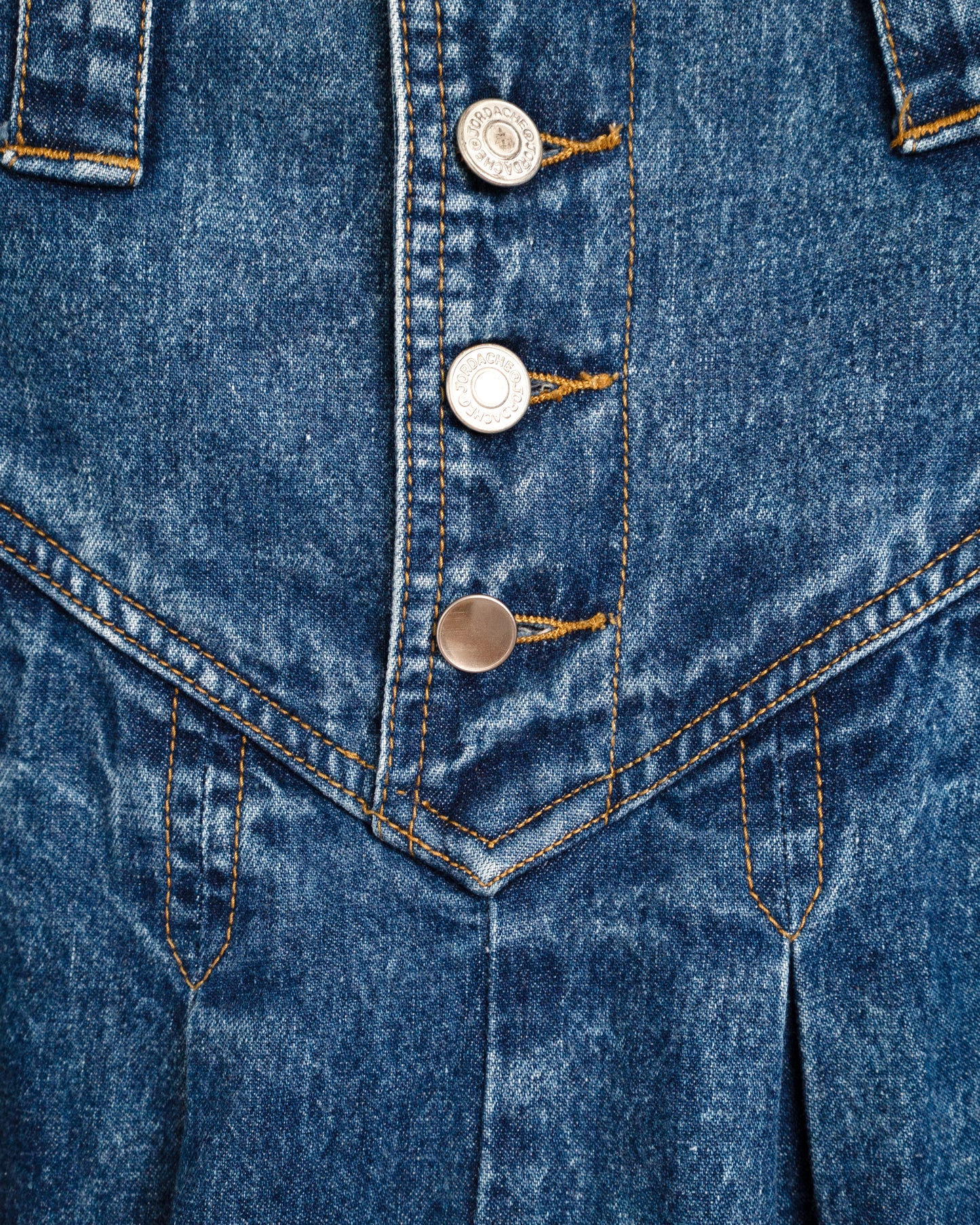 80's Pleated Denim Skirt