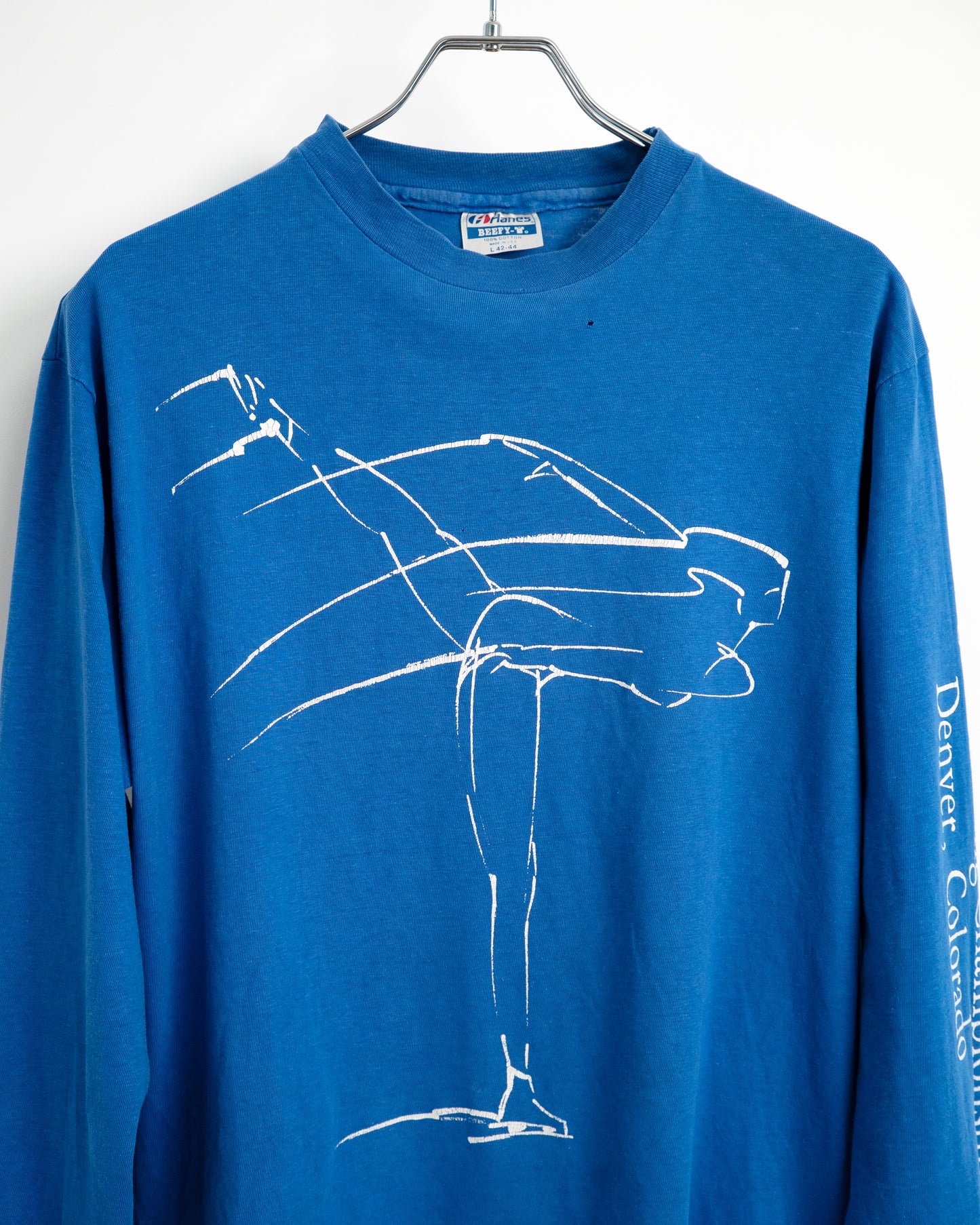 80s "1988 U.S. Figure Skating Championship" Long-sleeved T-shirt