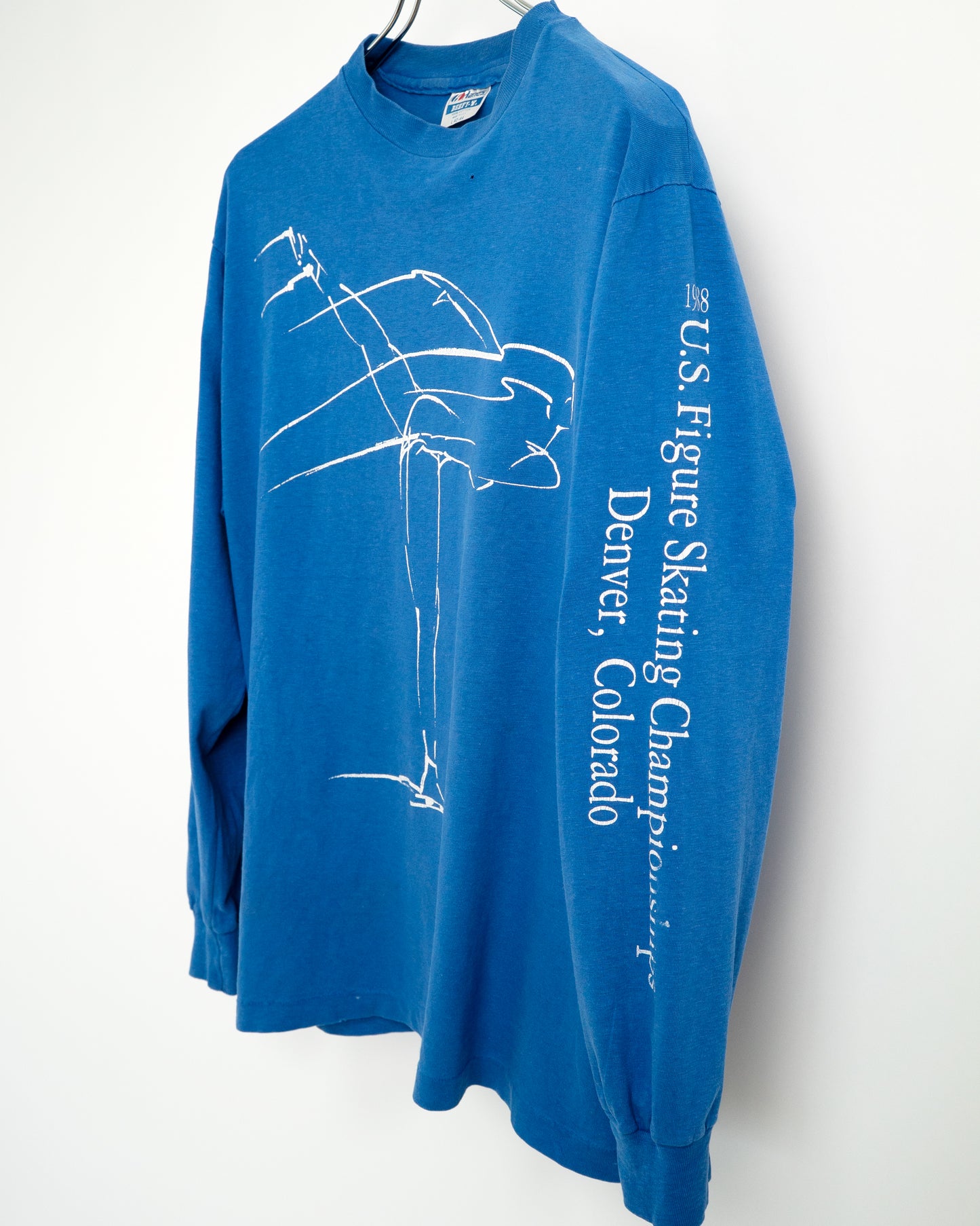 80s "1988 U.S. Figure Skating Championship" Long-sleeved T-shirt