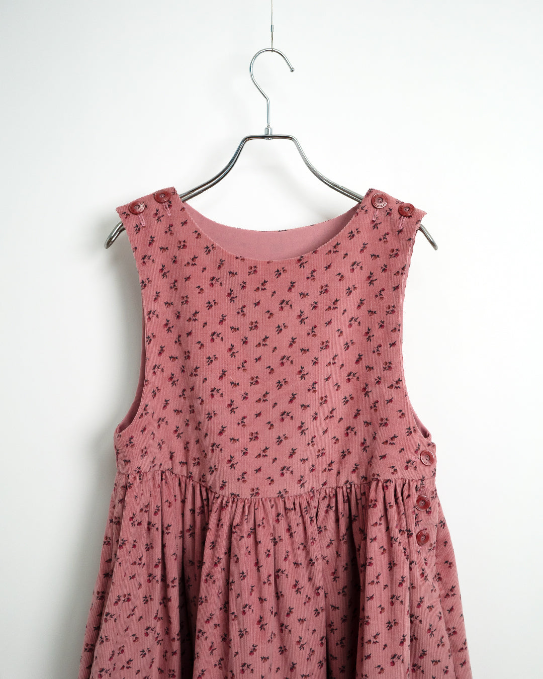 Corduroy Floral Printed Dress