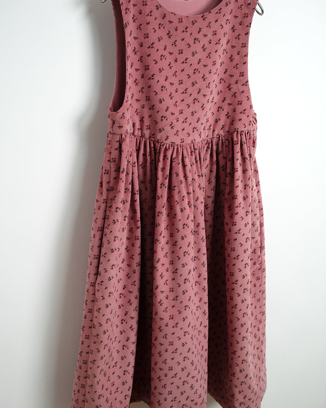 Corduroy Floral Printed Dress