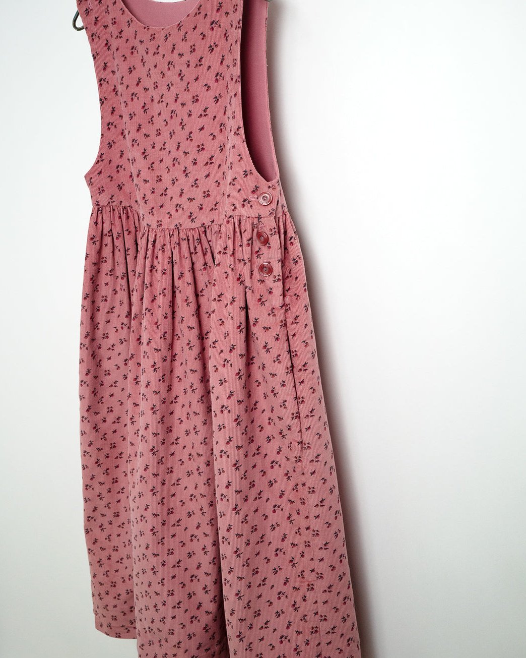 Corduroy Floral Printed Dress