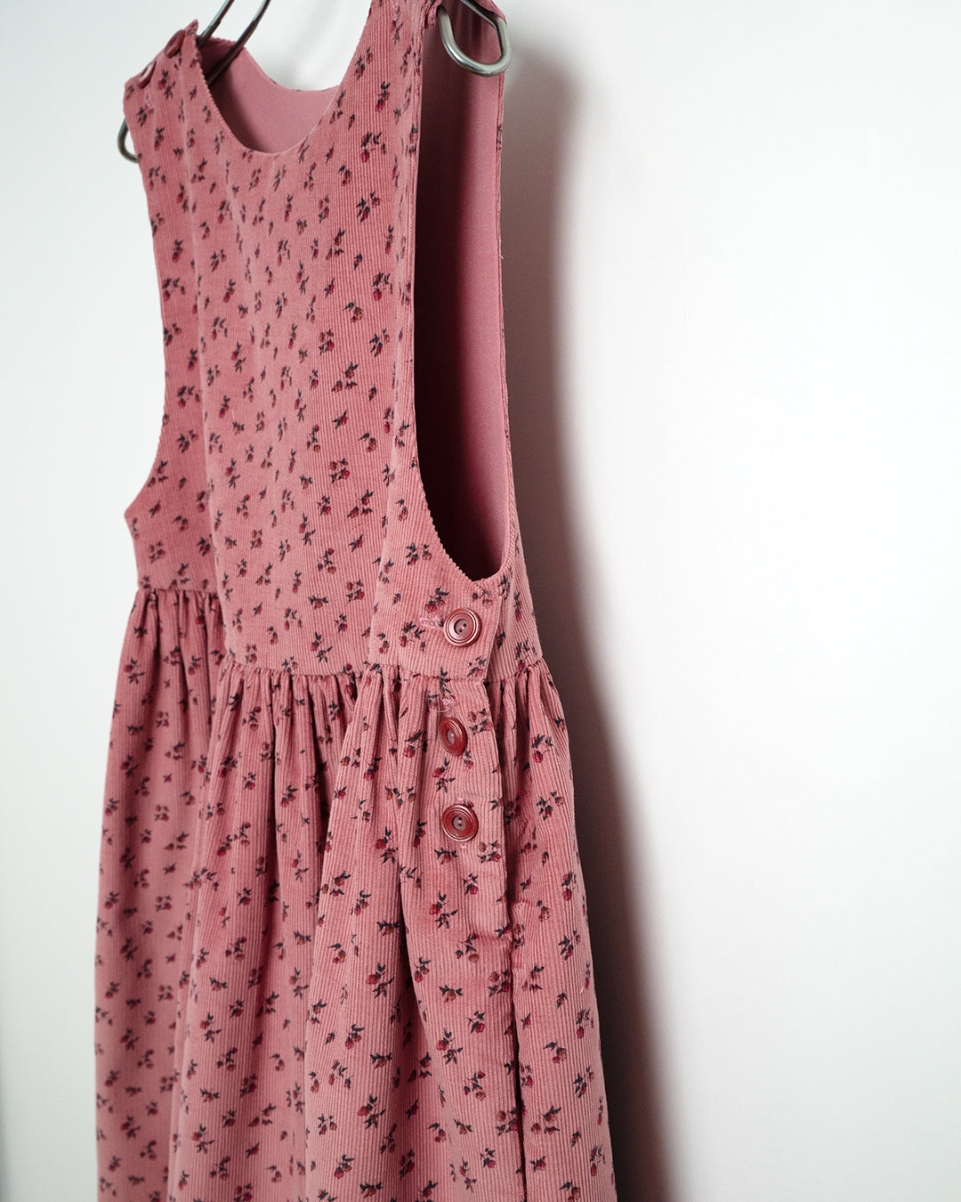 Corduroy Floral Printed Dress