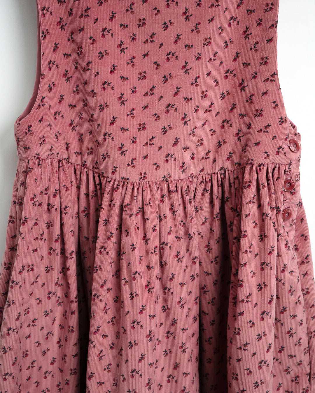 Corduroy Floral Printed Dress