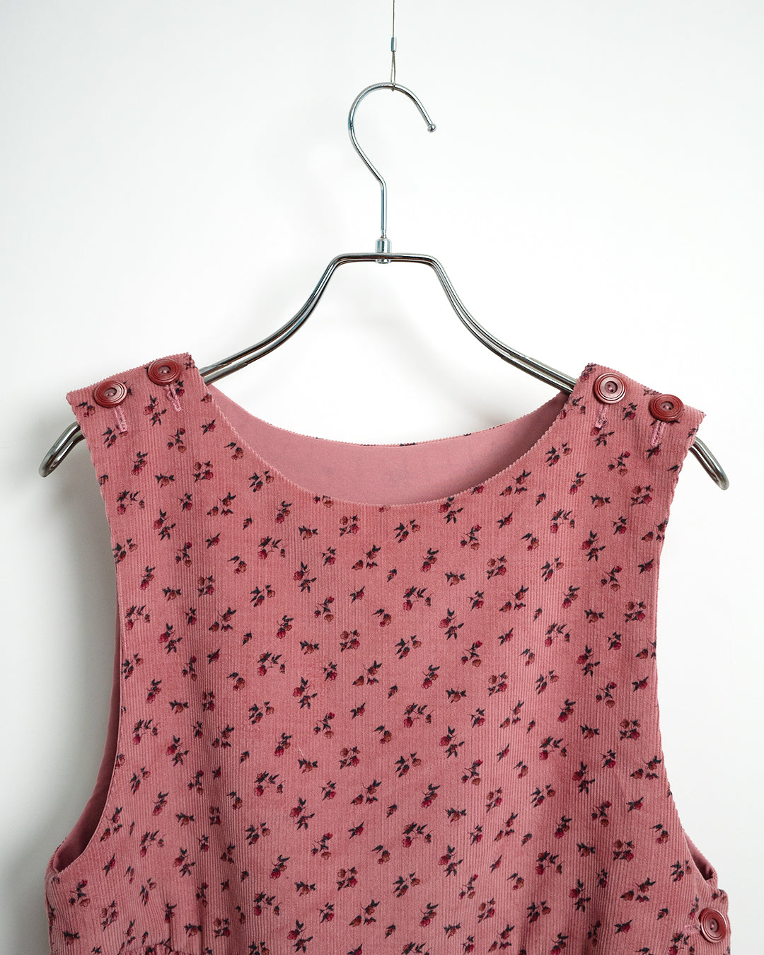 Corduroy Floral Printed Dress
