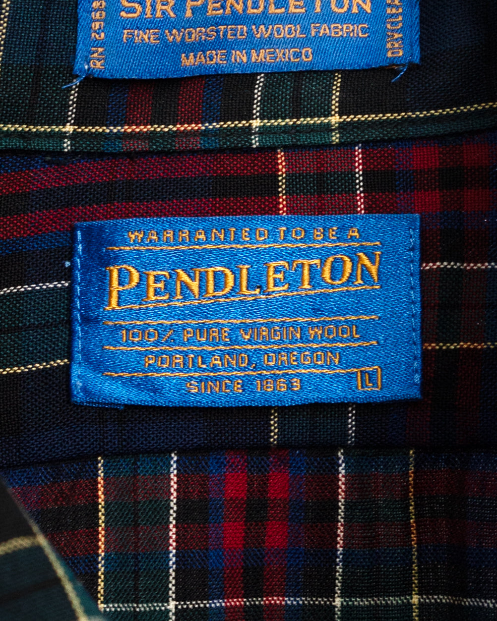 90s Wool plaid shirt