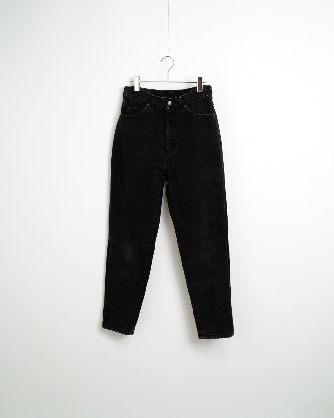 90's Flannel-Lined Black Jeans