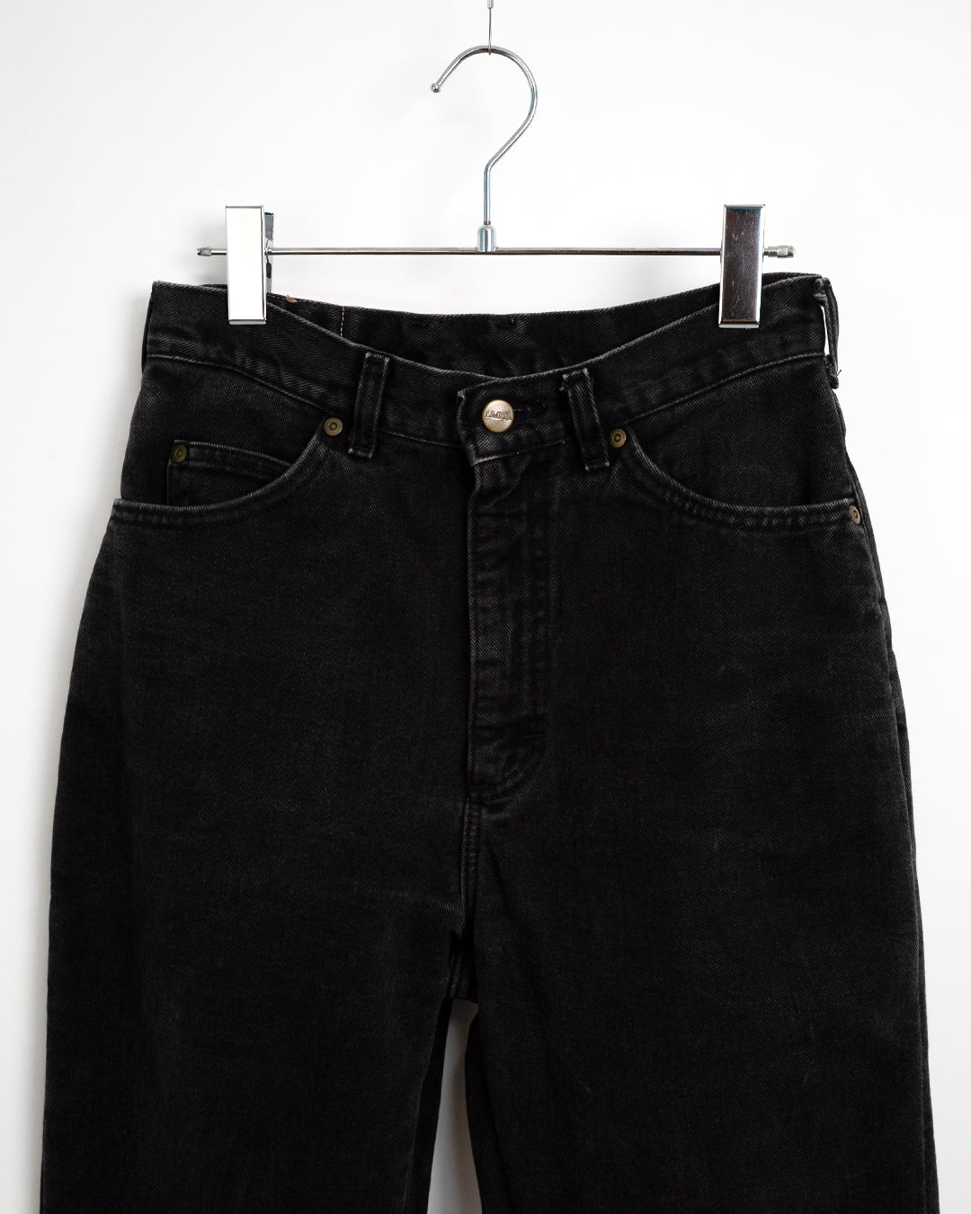 90's Flannel-Lined Black Jeans