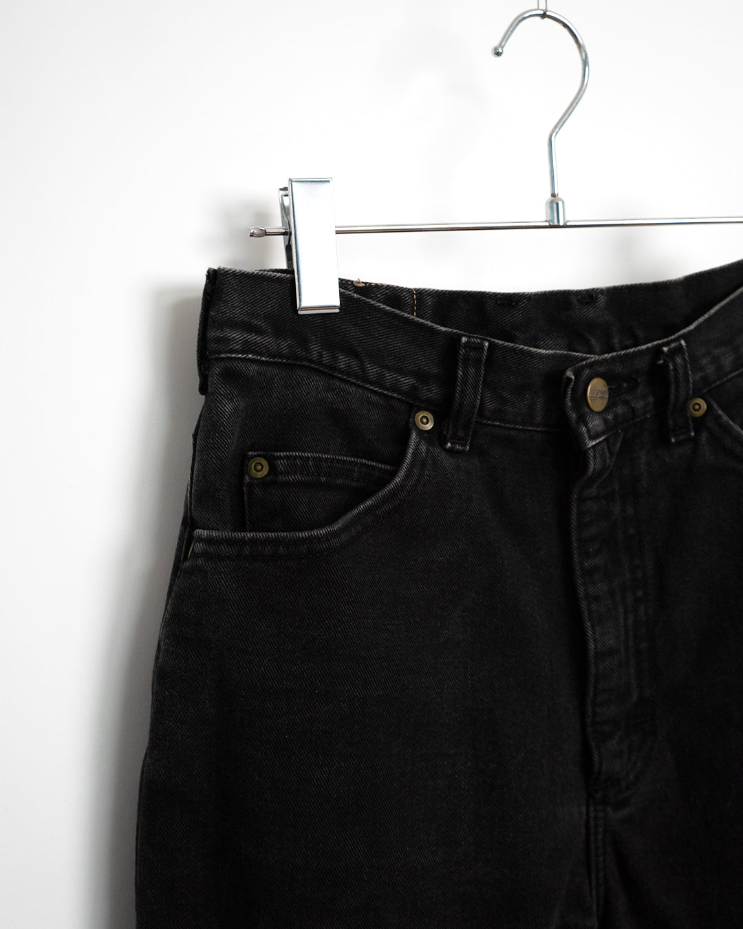 90's Flannel-Lined Black Jeans