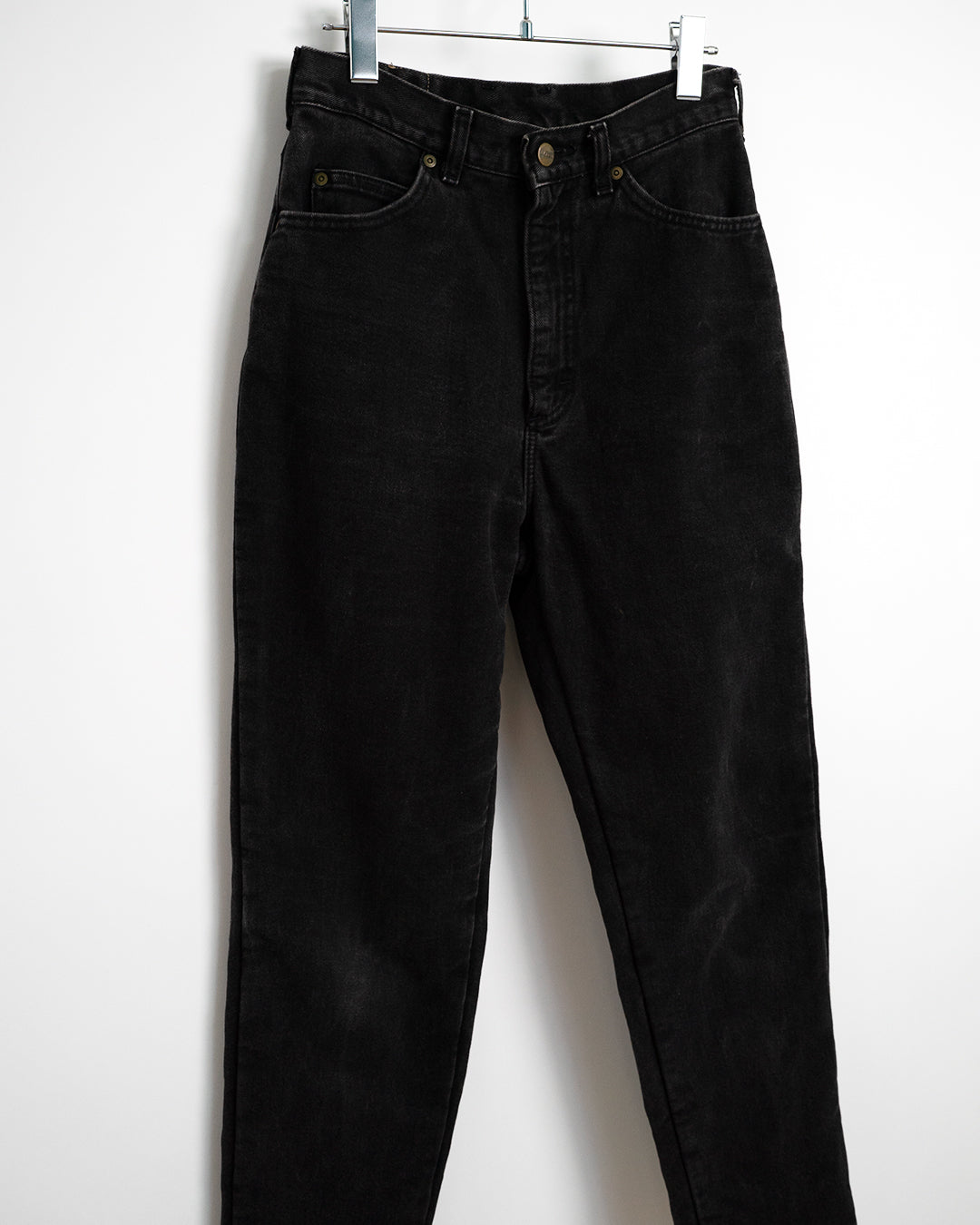 90's Flannel-Lined Black Jeans