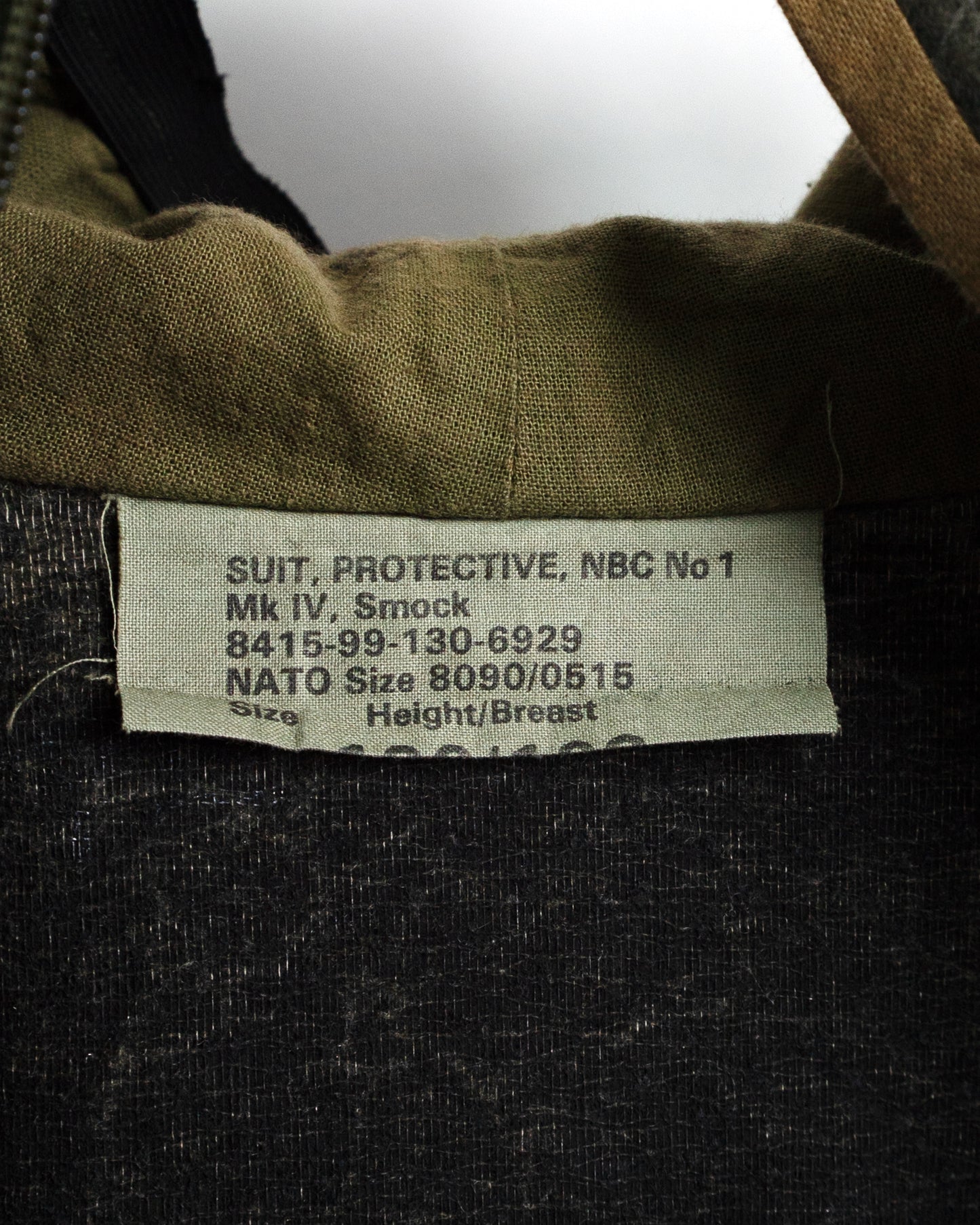 1987 British Army NBC Protective Full-Zip Smock