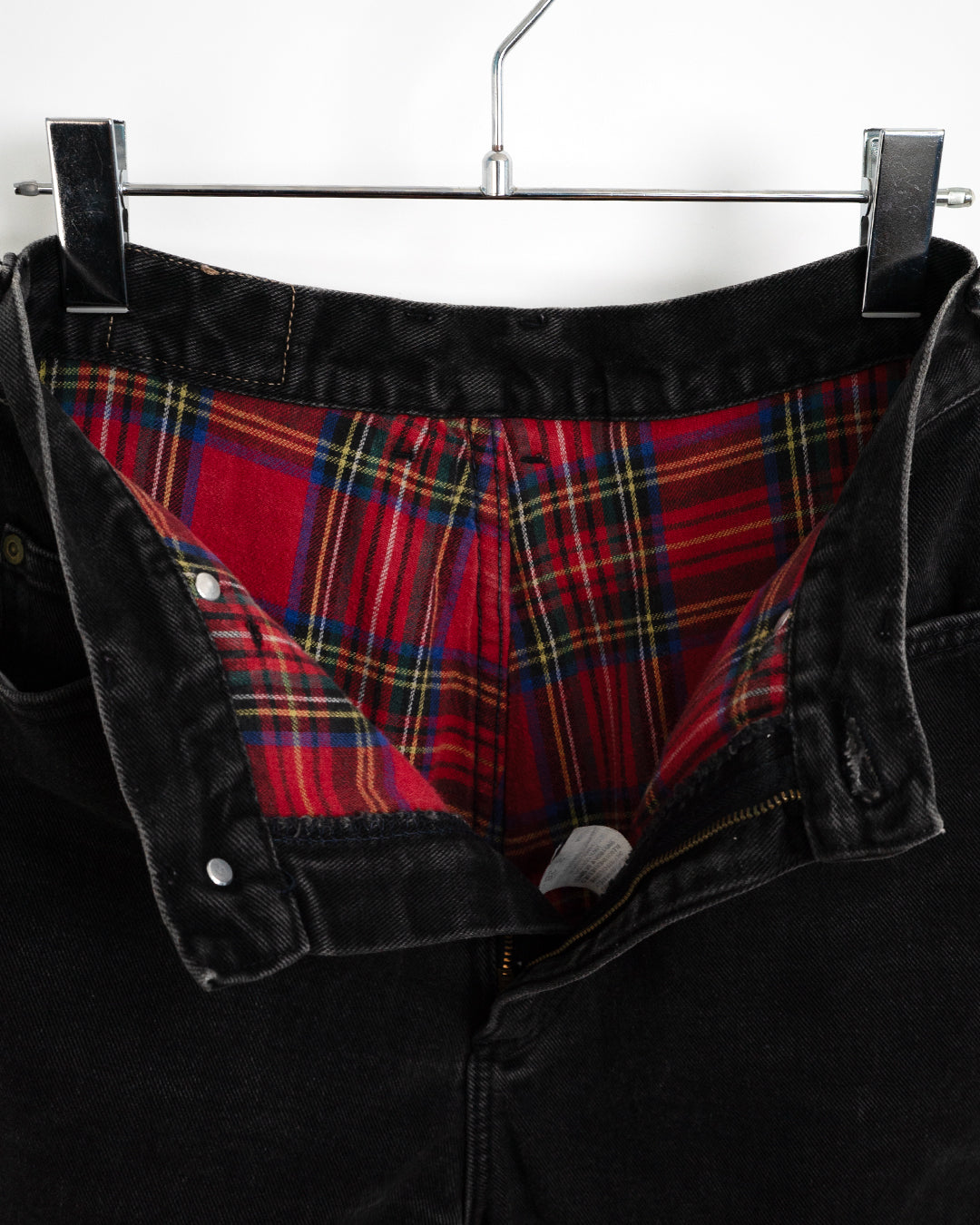 90's Flannel-Lined Black Jeans