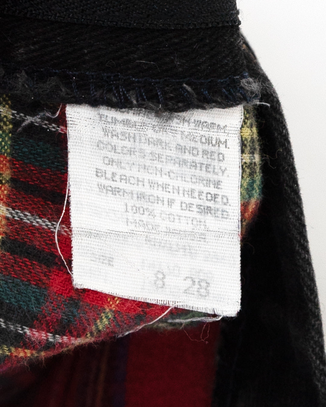 90's Flannel-Lined Black Jeans