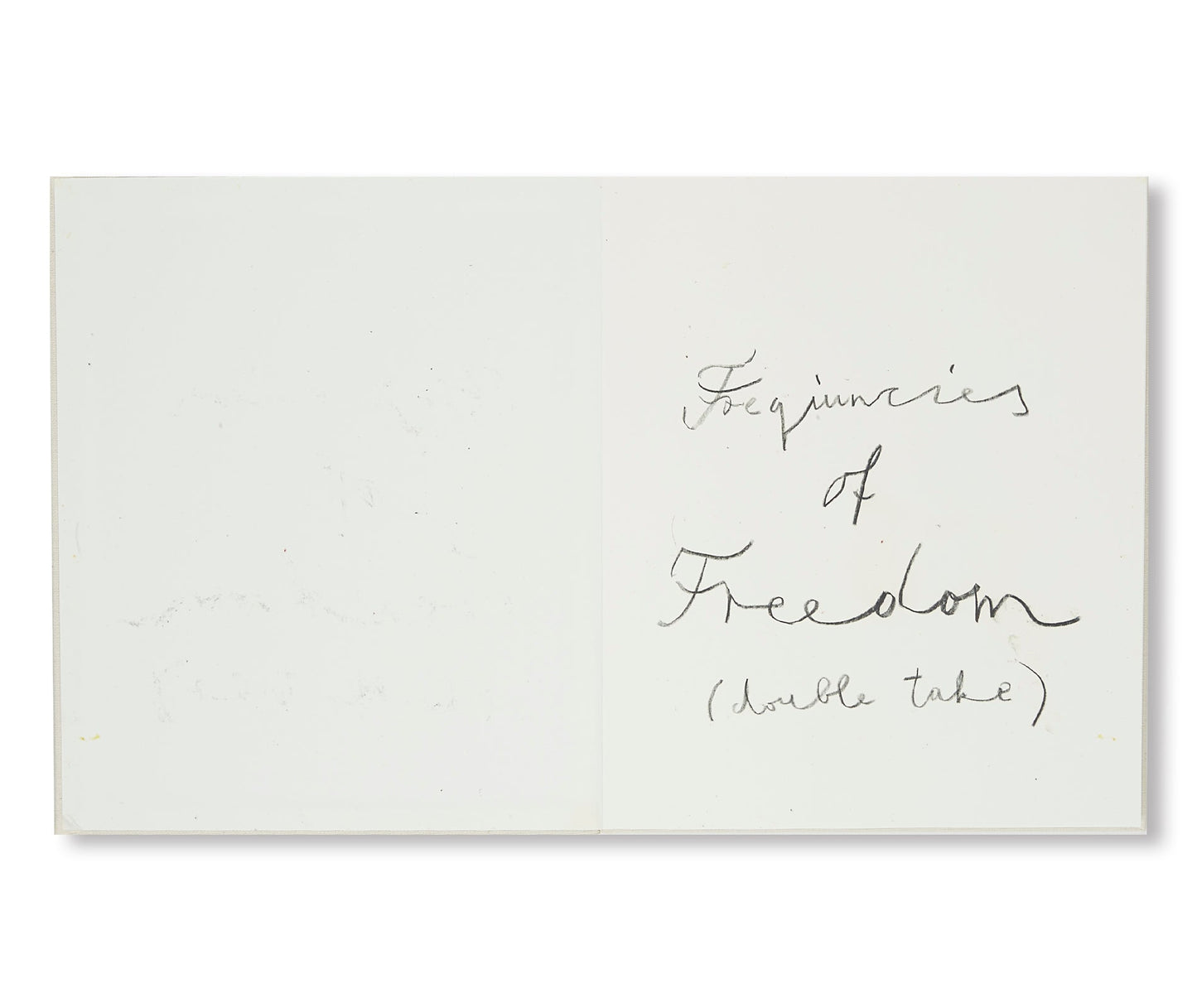 SKETCHBOOK IV (FREQUENCIES (DOUBLE TAKE))