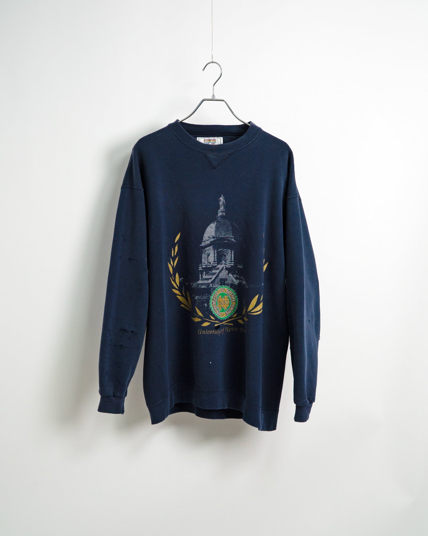 90s Notre Dame College Sweatshirt (Error & Boro-Style)