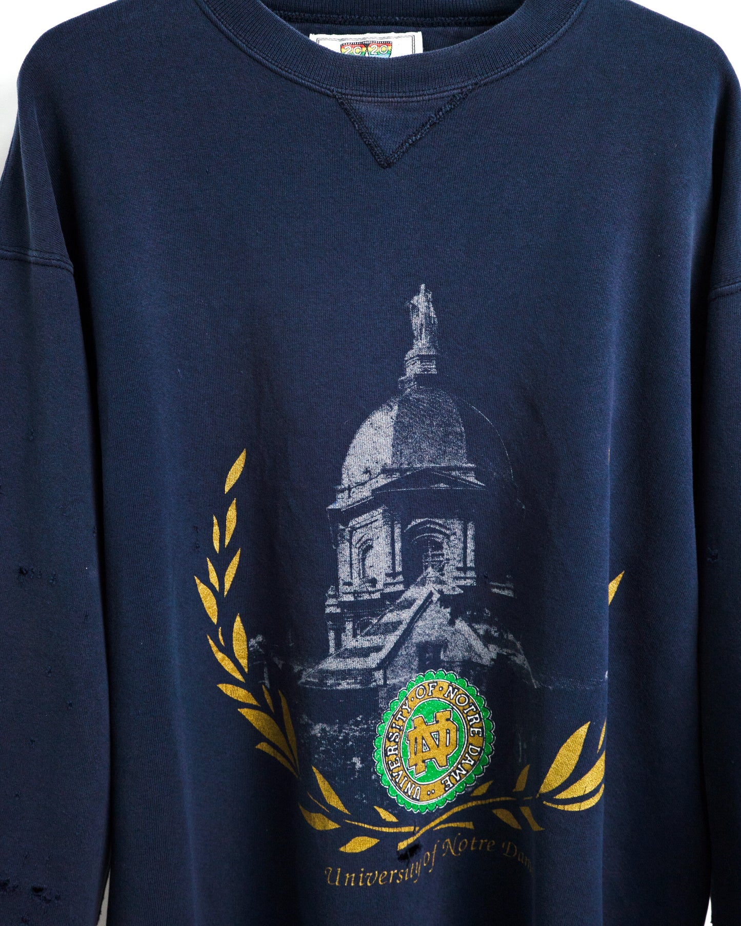 90s Notre Dame College Sweatshirt (Error & Boro-Style)