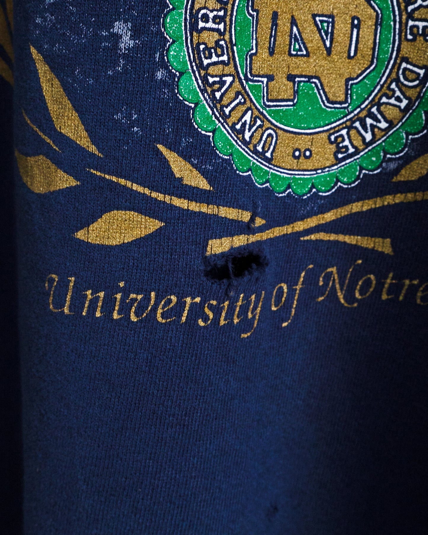 90s Notre Dame College Sweatshirt (Error & Boro-Style)
