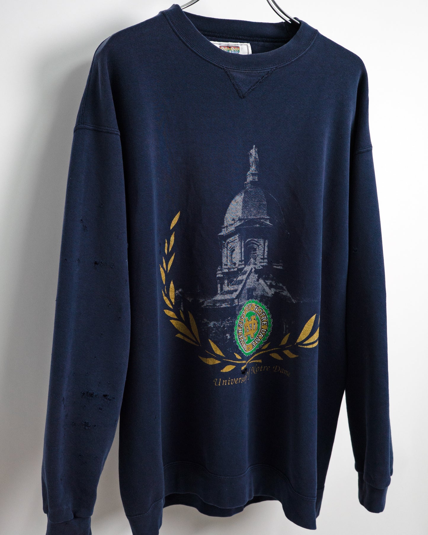 90s Notre Dame College Sweatshirt (Error & Boro-Style)