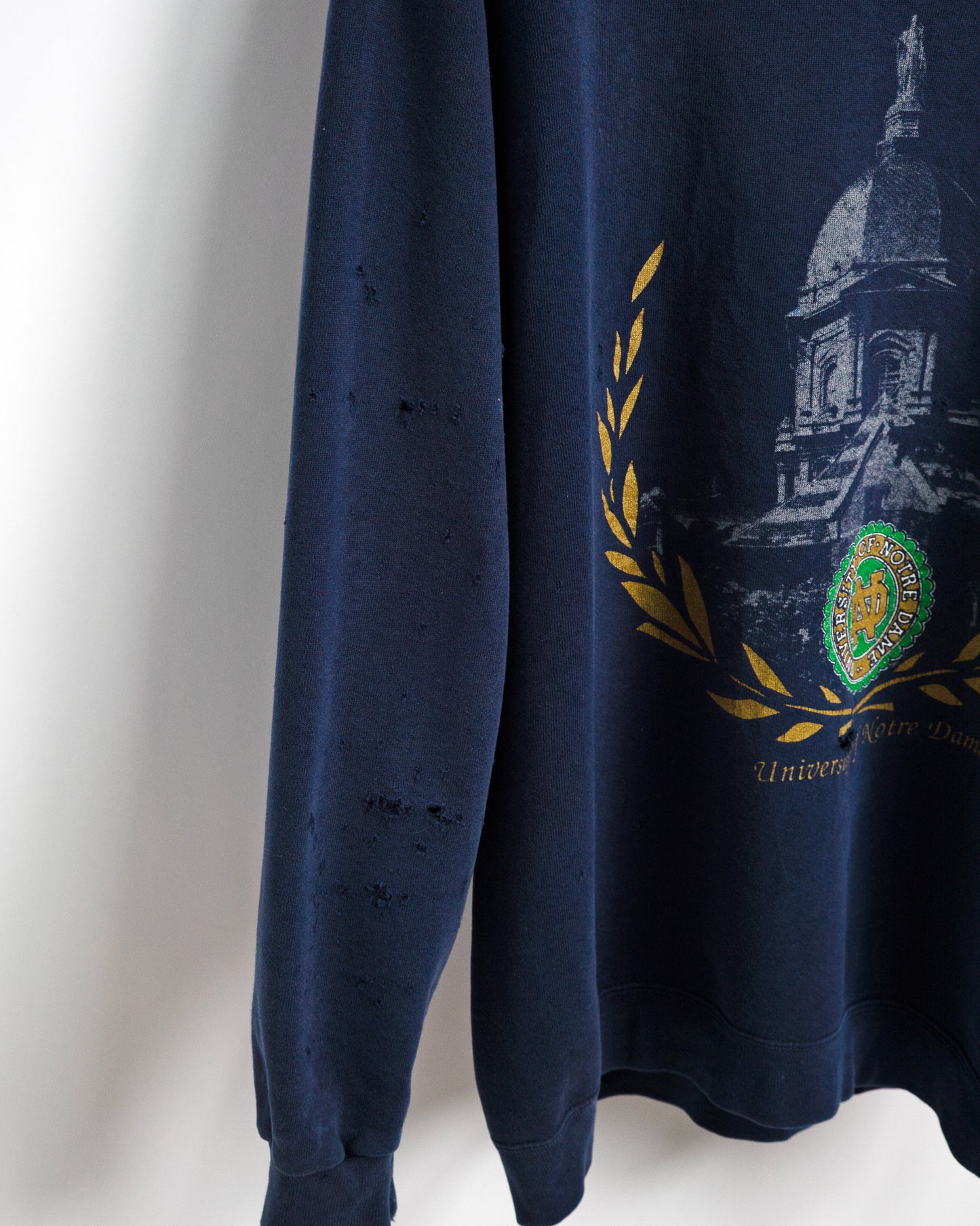 90s Notre Dame College Sweatshirt (Error & Boro-Style)