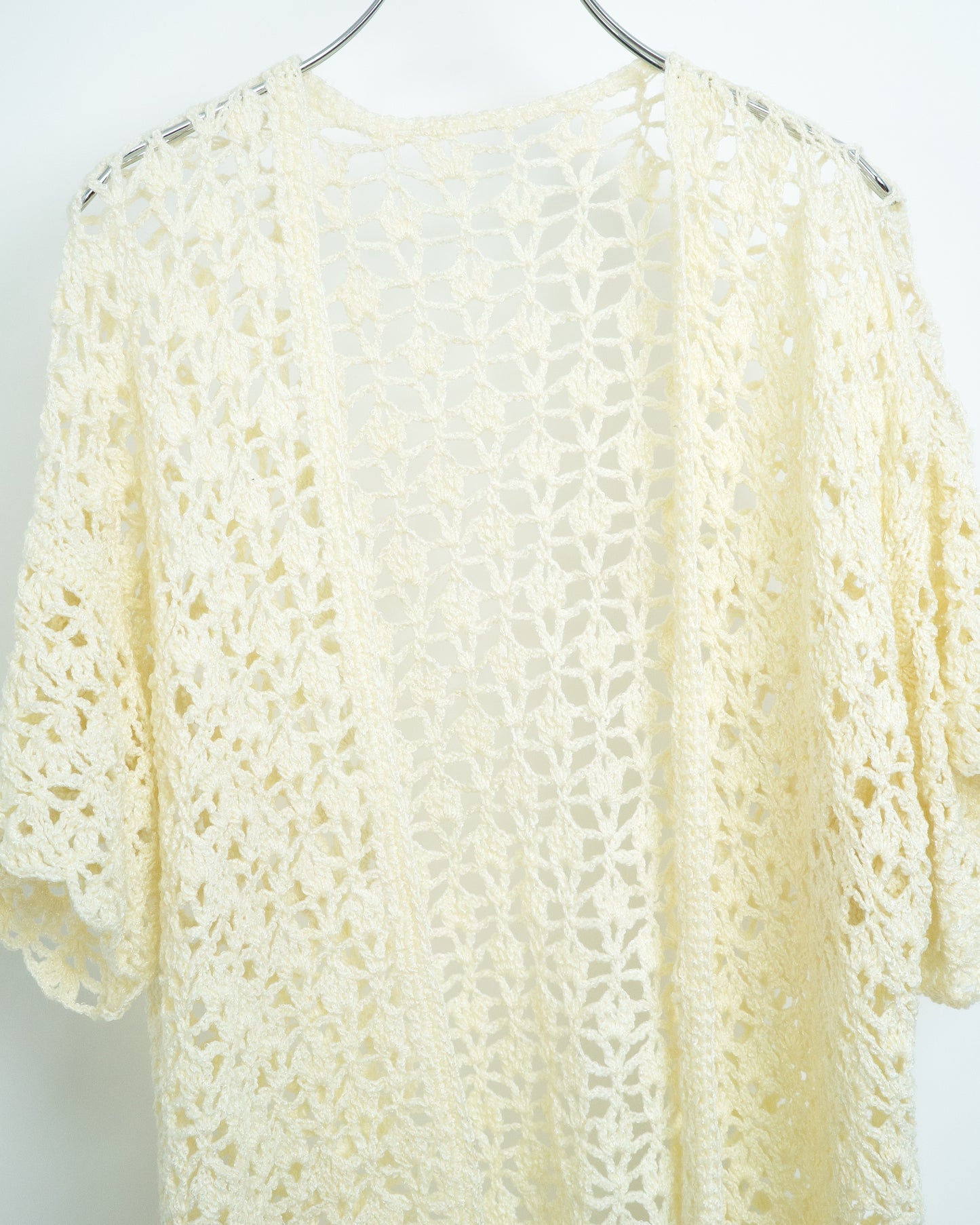 White Crochet Cardigan