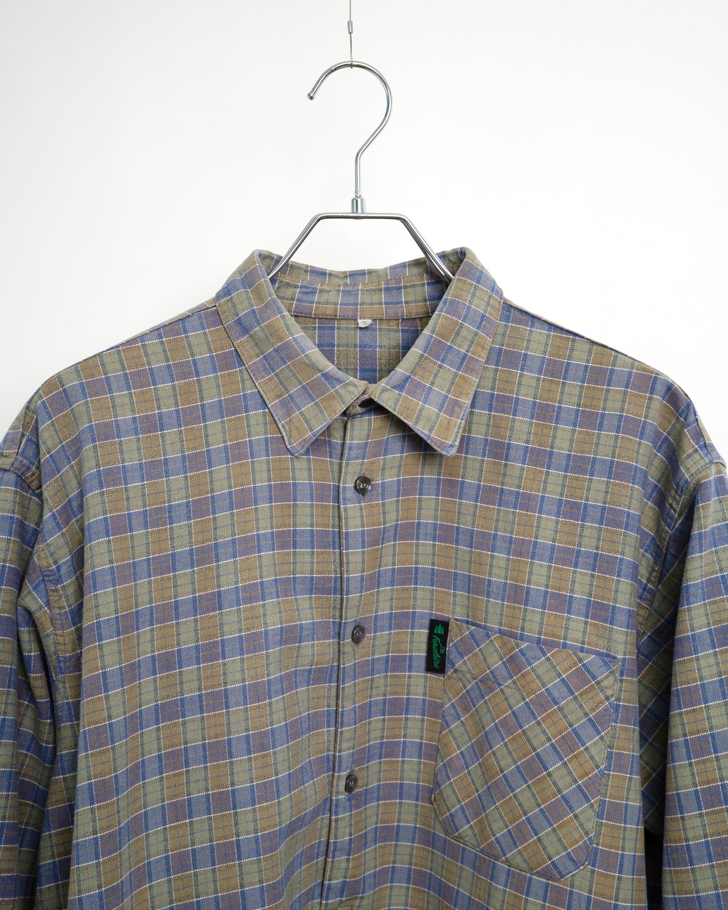 70s-80s French Flannel Pullover Shirt