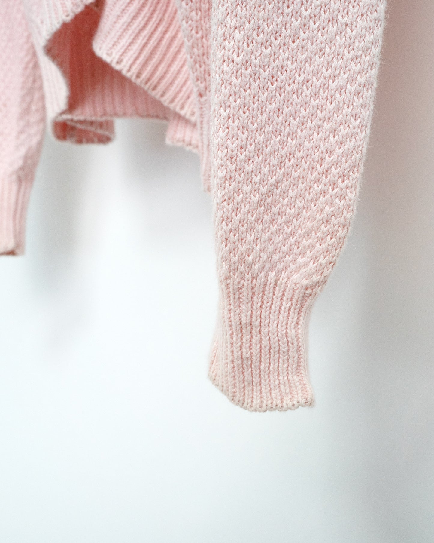1980s-90s Scalloped Ramie-Cotton Knit Cardigan