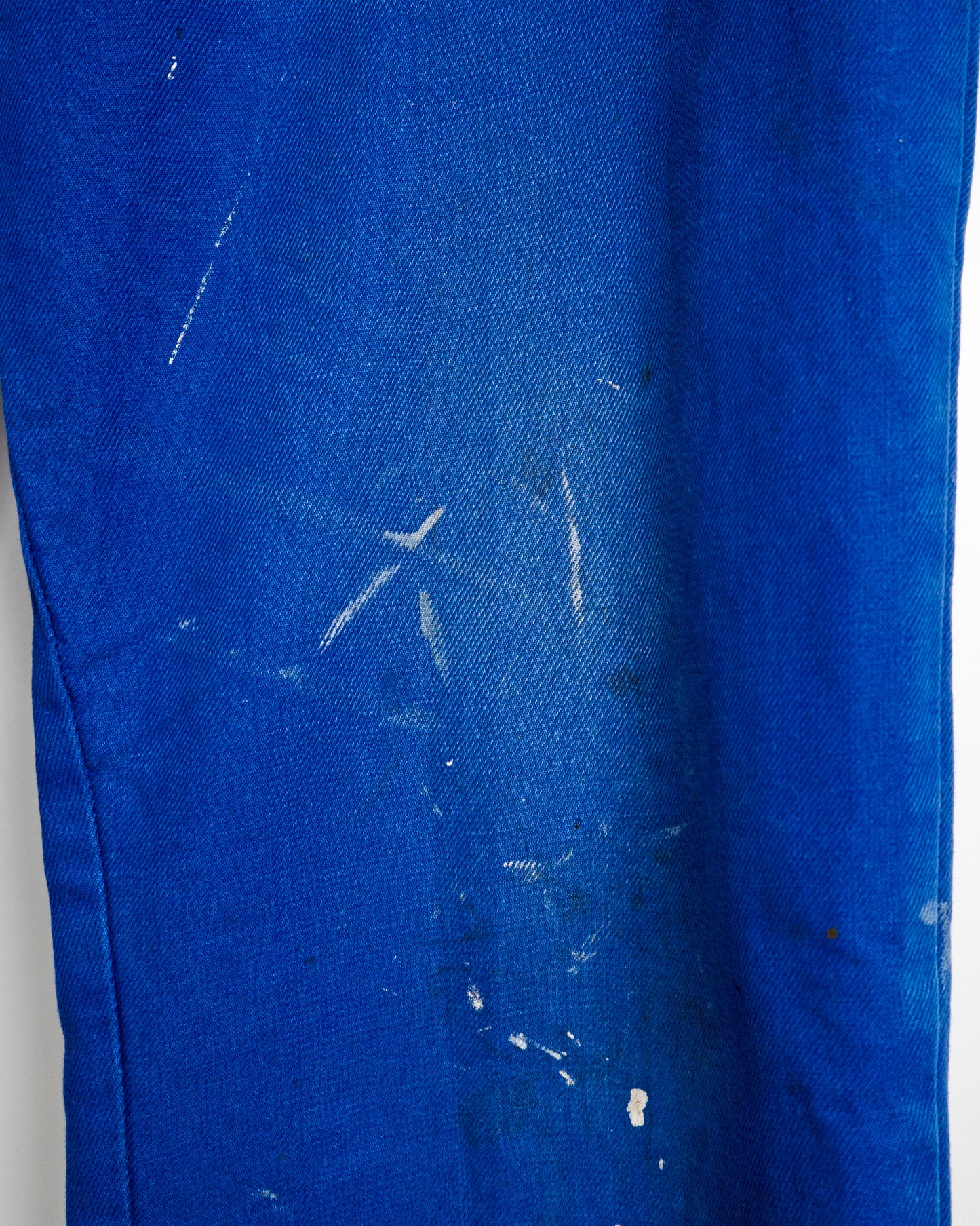 70s-80s French Cotton Twill Work Trousers with Paint Splatter